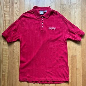 Vintage Wisconsin Badgers Cadre Athletic Men’s Polo Shirt Large Red Stitched